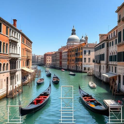 Canali di Venezia, con gondole e palazzi storici