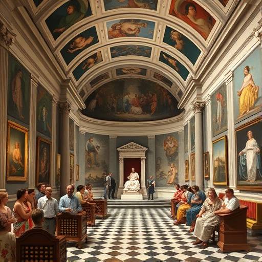 Dipinto della Scuola di Atene di Raffaello, situato nei Musei Vaticani